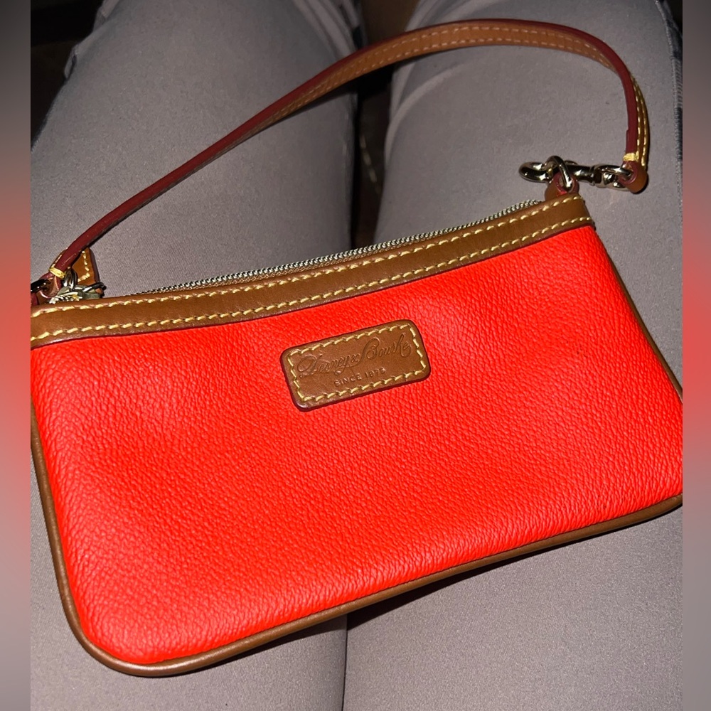 authentic designer dooney and Bourke genuine leather wristlet